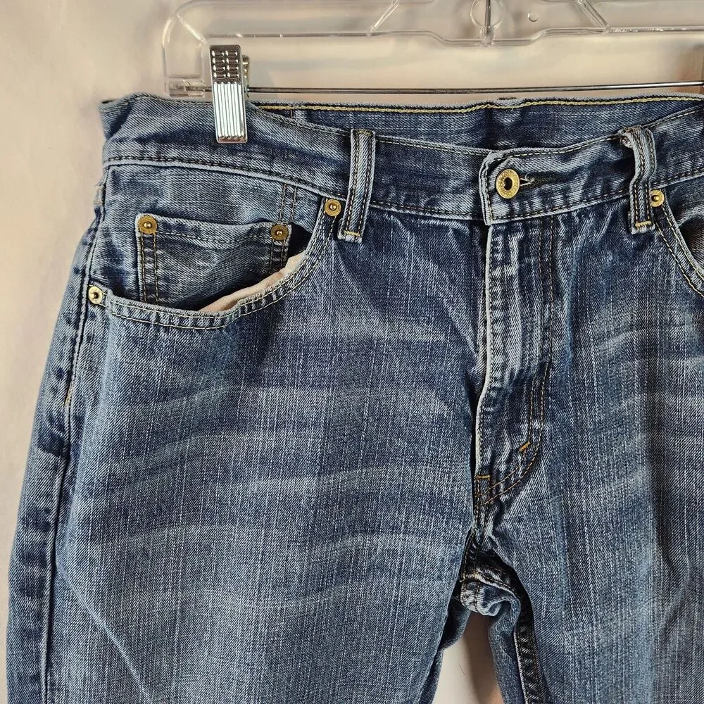 Levis 559 Jeans Mens 36x30 Medium Light Wash Blue Denim Relaxed Straight Skater